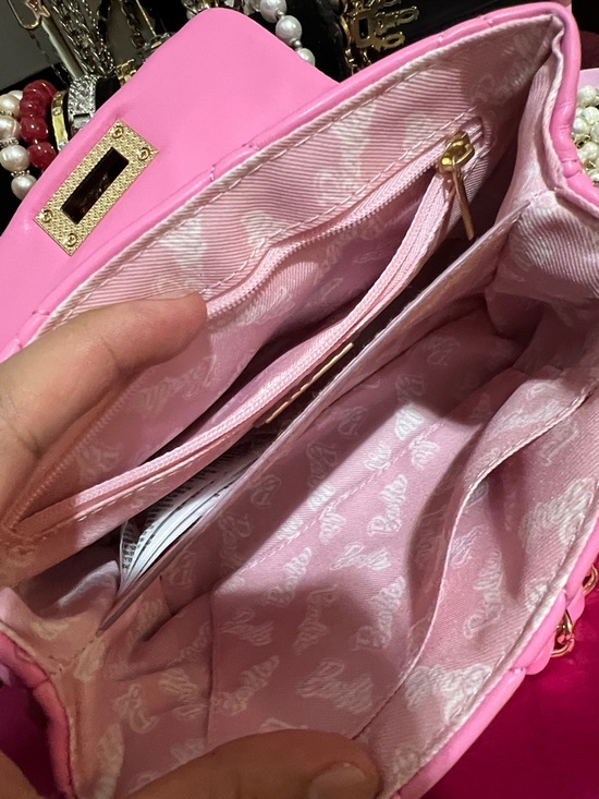 Barbie x ALDO Pink Quilted Chain Crossbody Bag - Picture 10 of 11